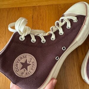 Two Tone Purple Platform Converse